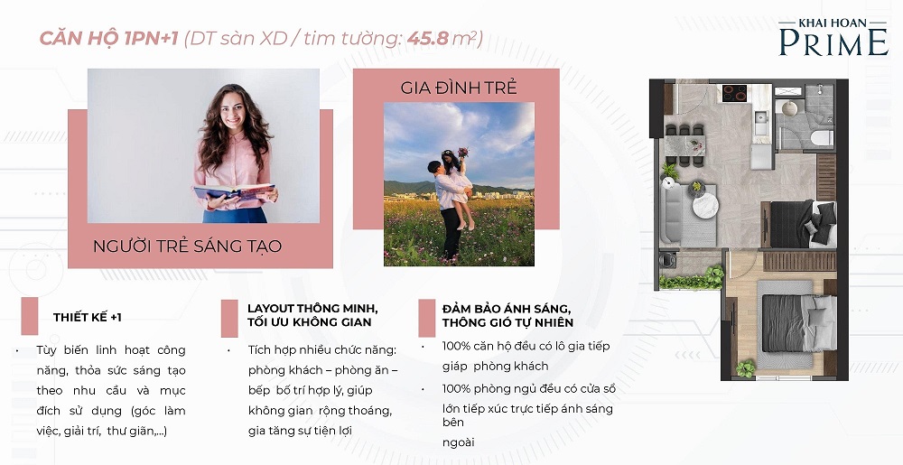 can ho 1pn du an can can ho khai hoan prime le van luong nhe be