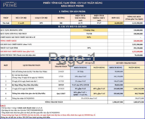 bang dong tien can 2pn 63 m2 the gali khai hoan prime